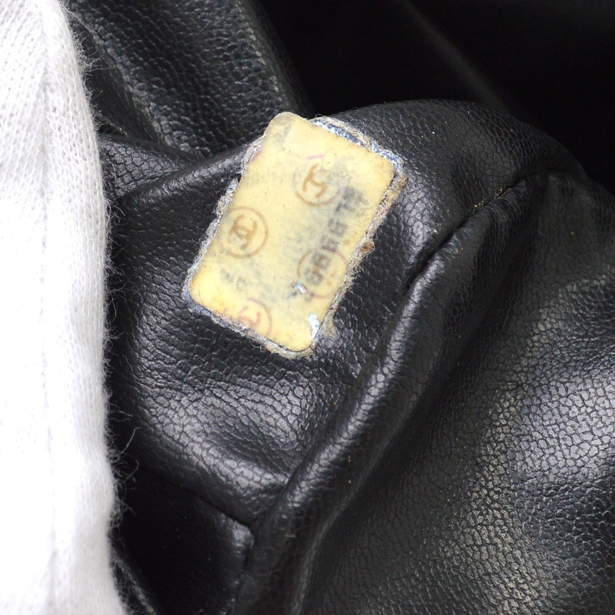 Chanel Cc Backpack Lambskin Black Leather Backpack Bag (Pre-Owned)