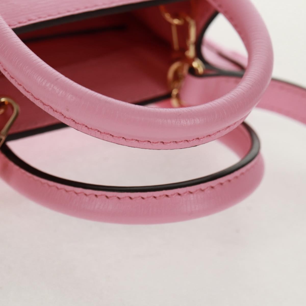 Gucci Vertical Tote Printed Leather Pink Leather Tote Bag Bag (Pre-Owned)