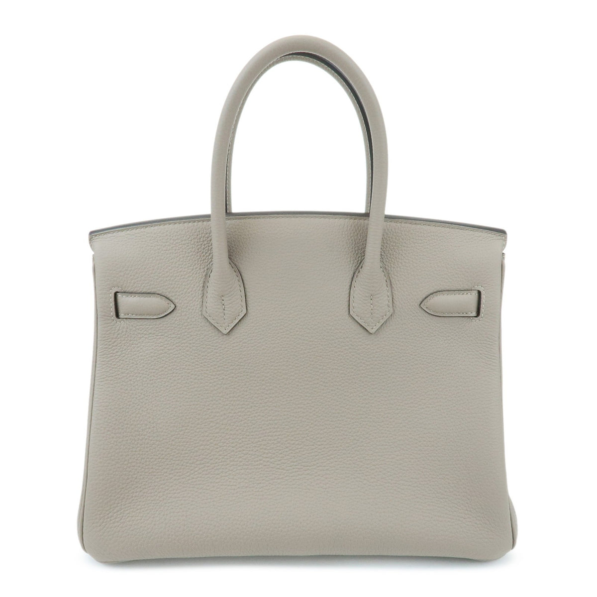 Hermes Birkin Grey Togo With Palladium Hardware Gray Leather Handbag (Pre-Owned)