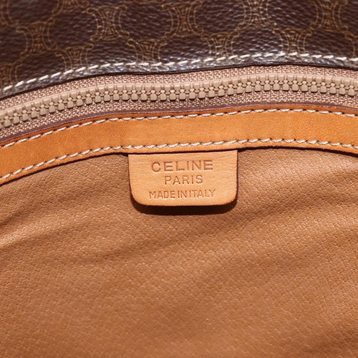 Celine Vintage Macadam Canvas Brown Canvas Tote Bag Bag (Pre-Owned)