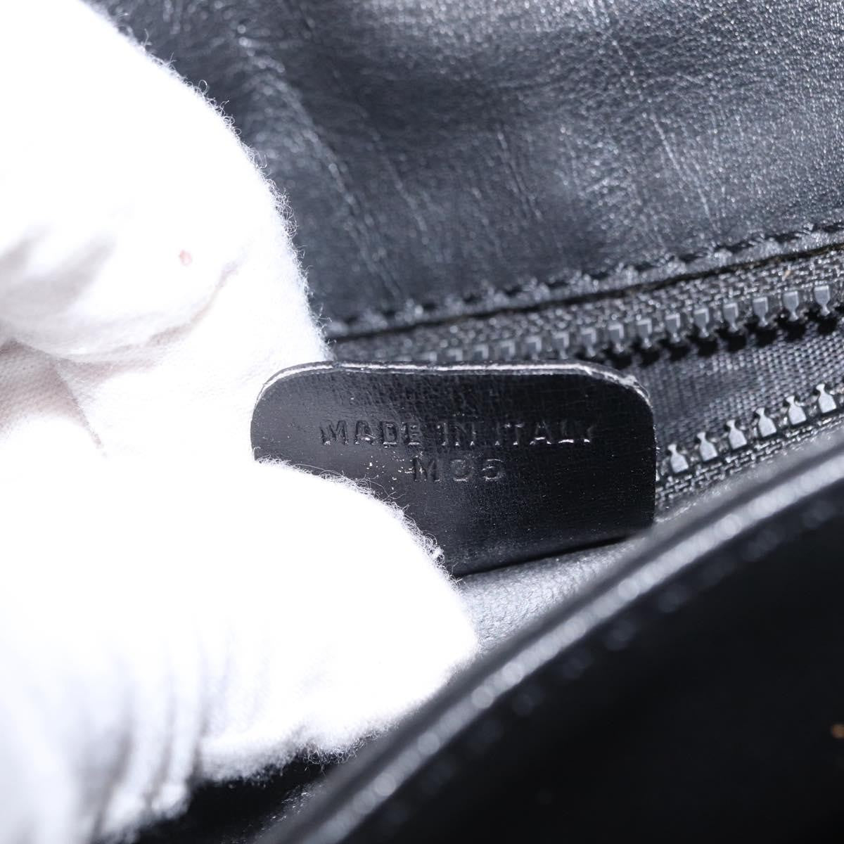 Celine Shoulder Leather Black Leather Shoulder Bag Bag (Pre-Owned)