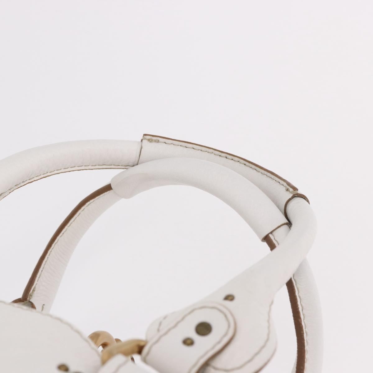Chloe Paddington Lock Leather White Leather Handbag (Pre-Owned)