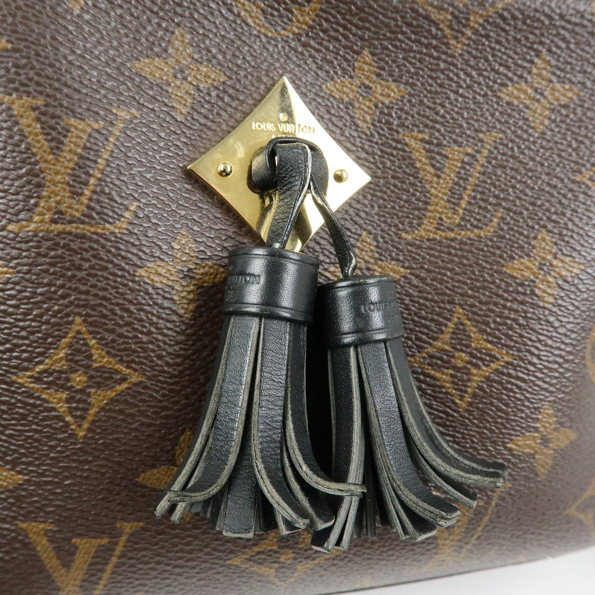 Louis Vuitton Saintonge Monogram Canvas With Leather Brown Canvas Handbag (Pre-Owned)