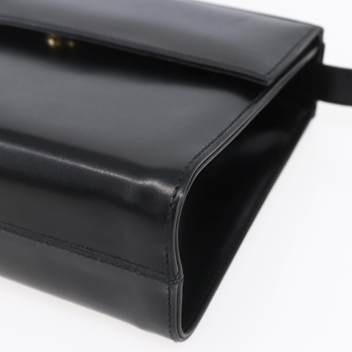 Salvatore Ferragamo Vala Leather Black Leather Shoulder Bag Bag (Pre-Owned)