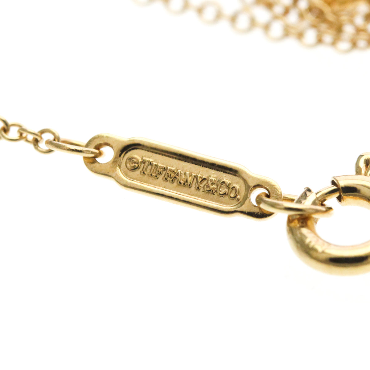 Tiffany & Co. Open Circle Pendant 18K Rose Gold With Diamonds Gold Pink_Gold Necklace Jewelry (Pre-Owned)