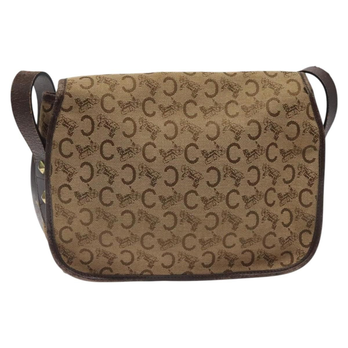 Celine C Sulky Canvas Brown Canvas Shoulder Bag Bag (Pre-Owned)