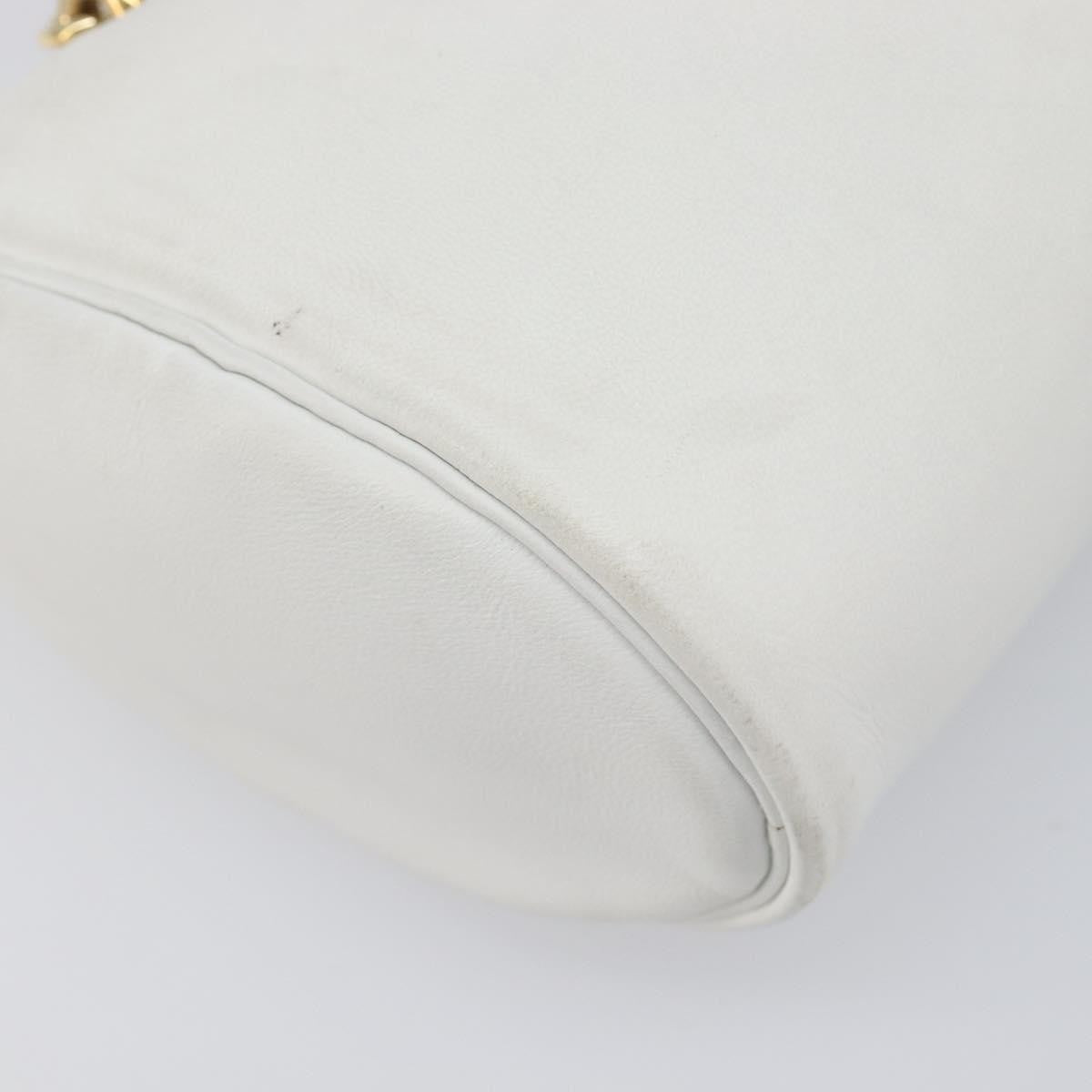 Christian Dior Shoulder Leather White Leather Shoulder Bag Bag (Pre-Owned)
