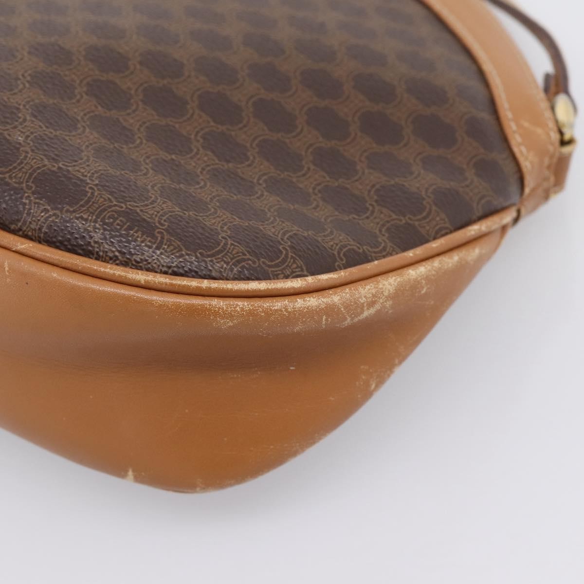 Celine Macadam Shoulder Canvas Brown Canvas Crossbody Bag Bag (Pre-Owned)