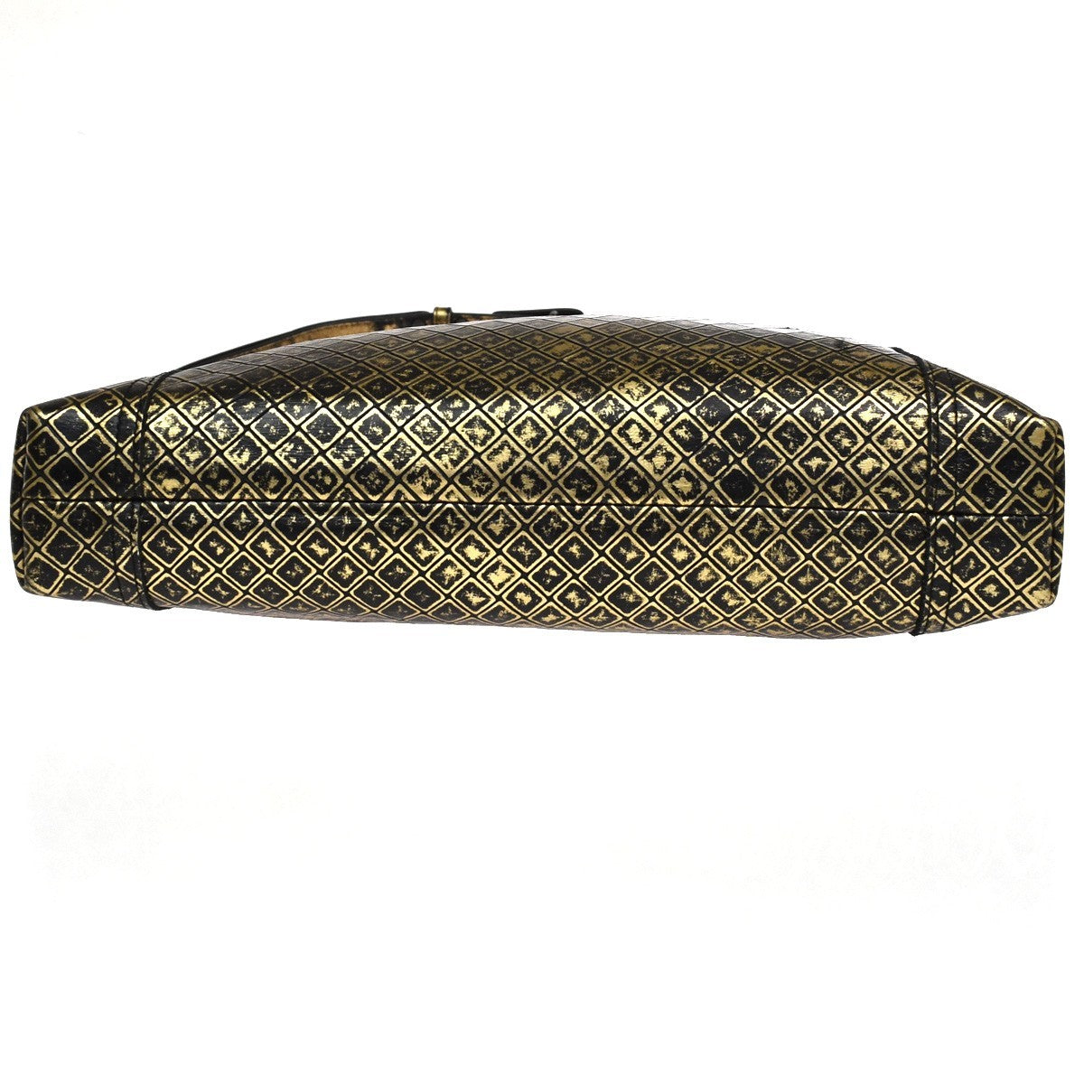 Bottega Veneta Messenger Butterfly Intrecciomirage Intarsio Leather Gold Leather Handbag (Pre-Owned)