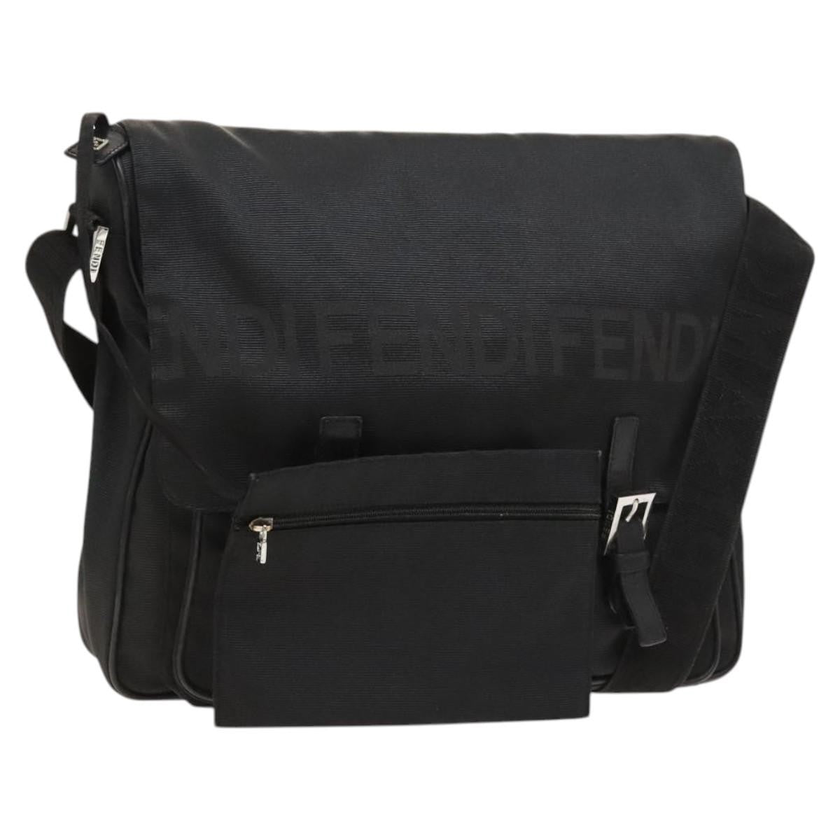 Fendi Vintage Nylon Black Nylon Shoulder Bag Bag (Pre-Owned)