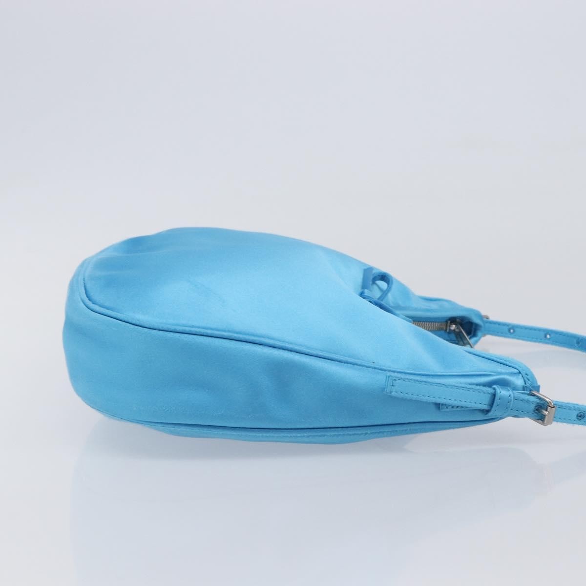 Balenciaga Leopolda Satin Blue Satin Shoulder Bag Bag (Pre-Owned)