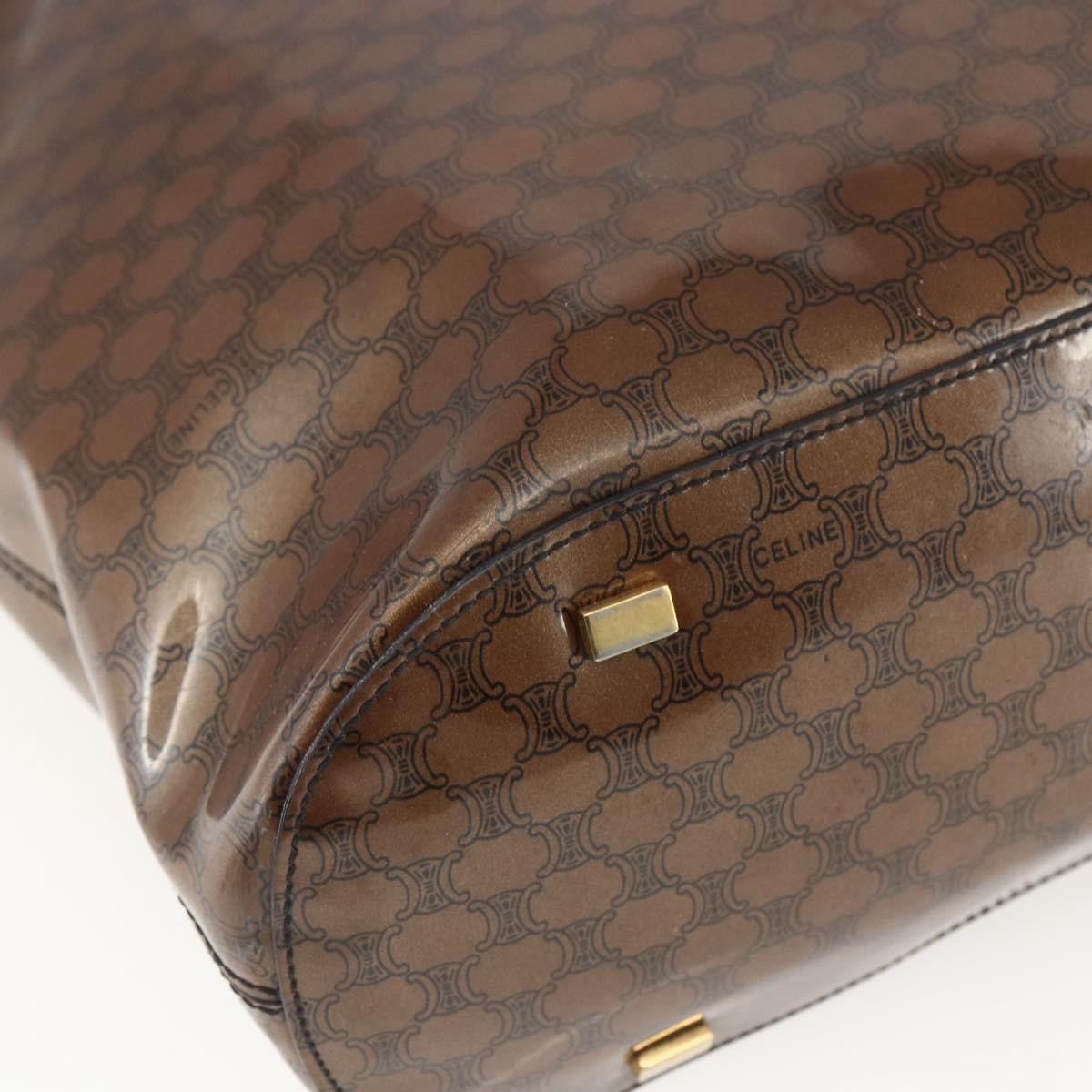 Celine Vintage Macadam Macadam Canvas  Vinyl Brown Plastic Shoulder Bag Bag (Pre-Owned)