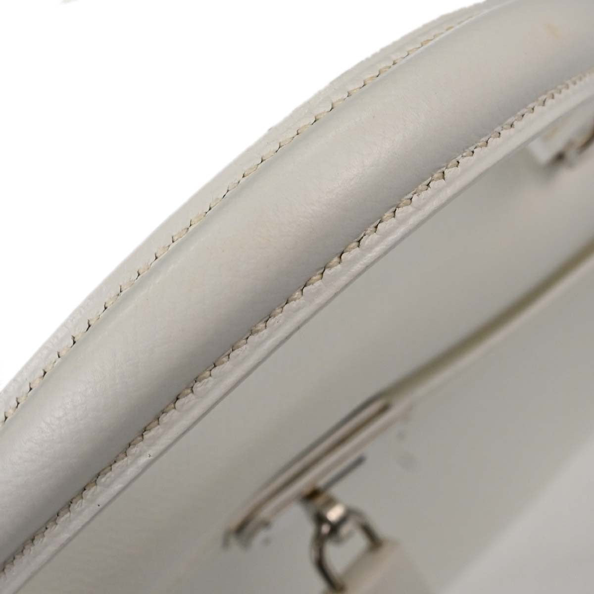 Hermes Kelly Sellier Epsom White Leather Handbag (Pre-Owned)