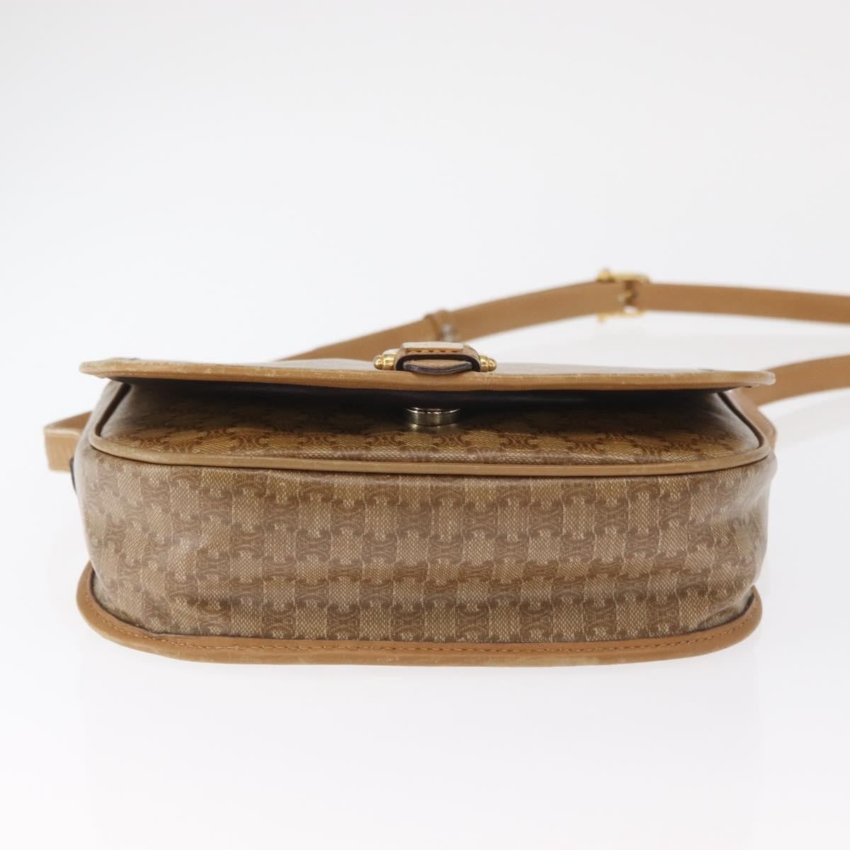 Celine Vintage Macadam Canvas Beige Canvas Shoulder Bag Bag (Pre-Owned)