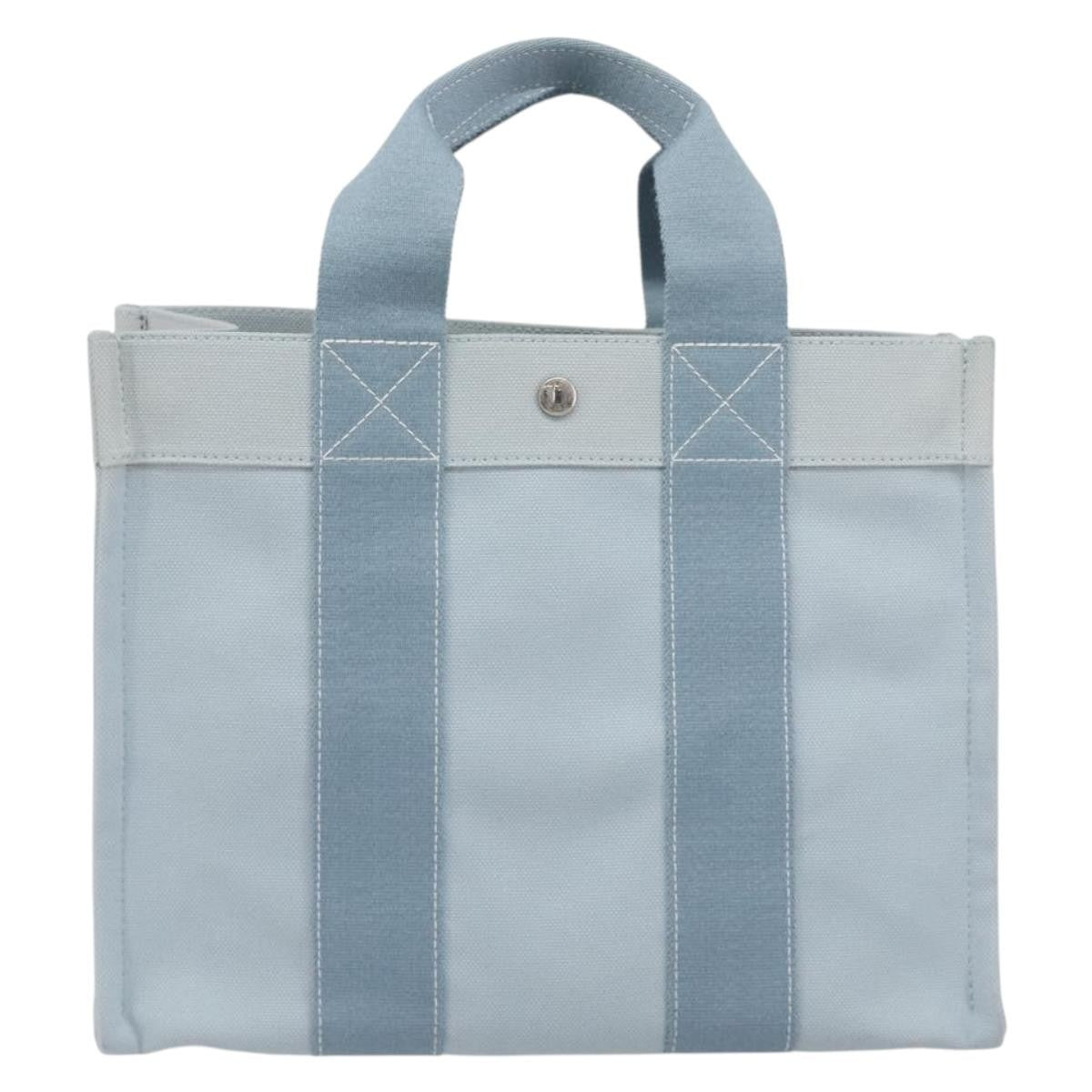 Hermes Bora Bora Toile Blue Canvas Tote Bag Bag (Pre-Owned)