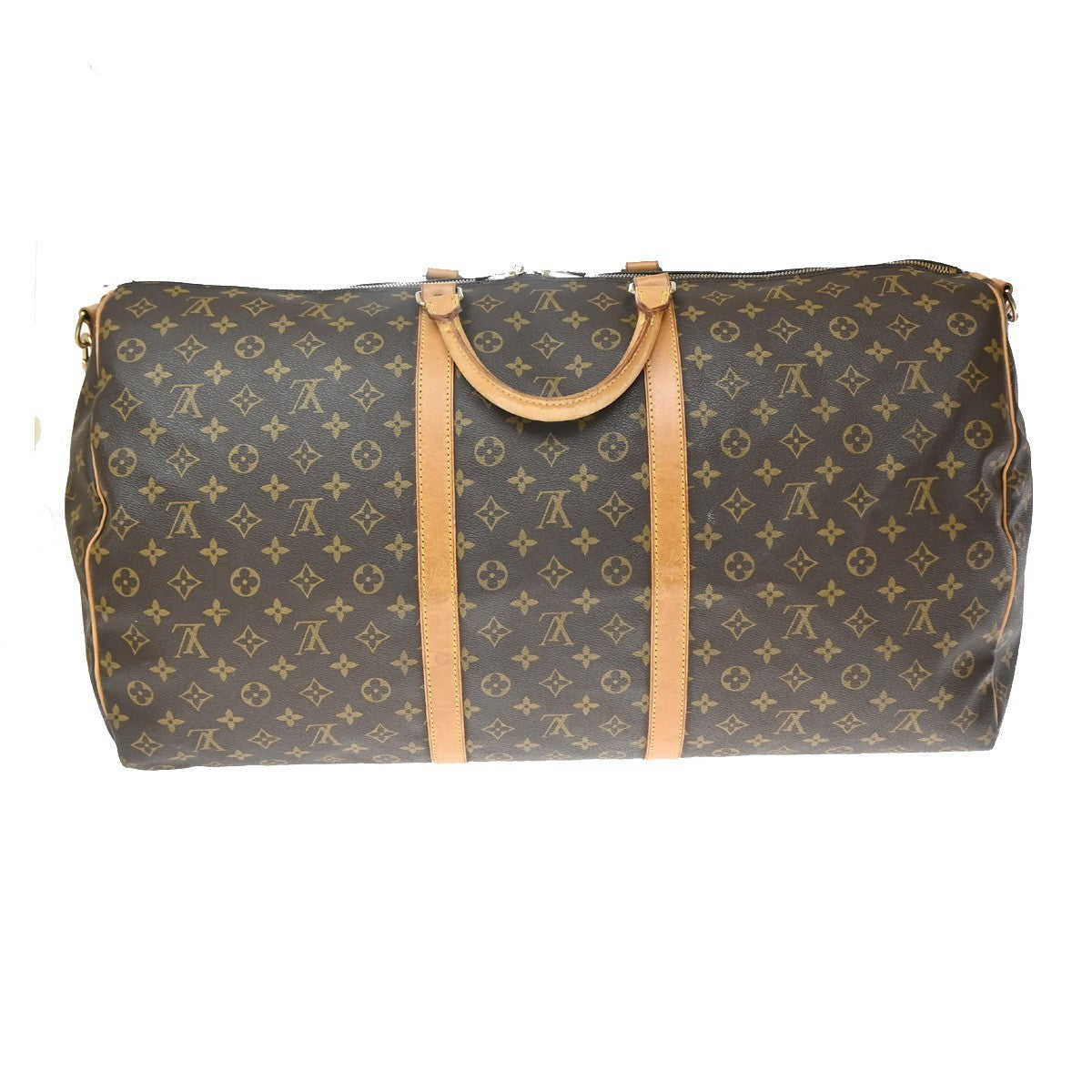 Louis Vuitton Keepall Bandouliere Monogram Canvas Brown Canvas Travel Bag Bag (Pre-Owned)