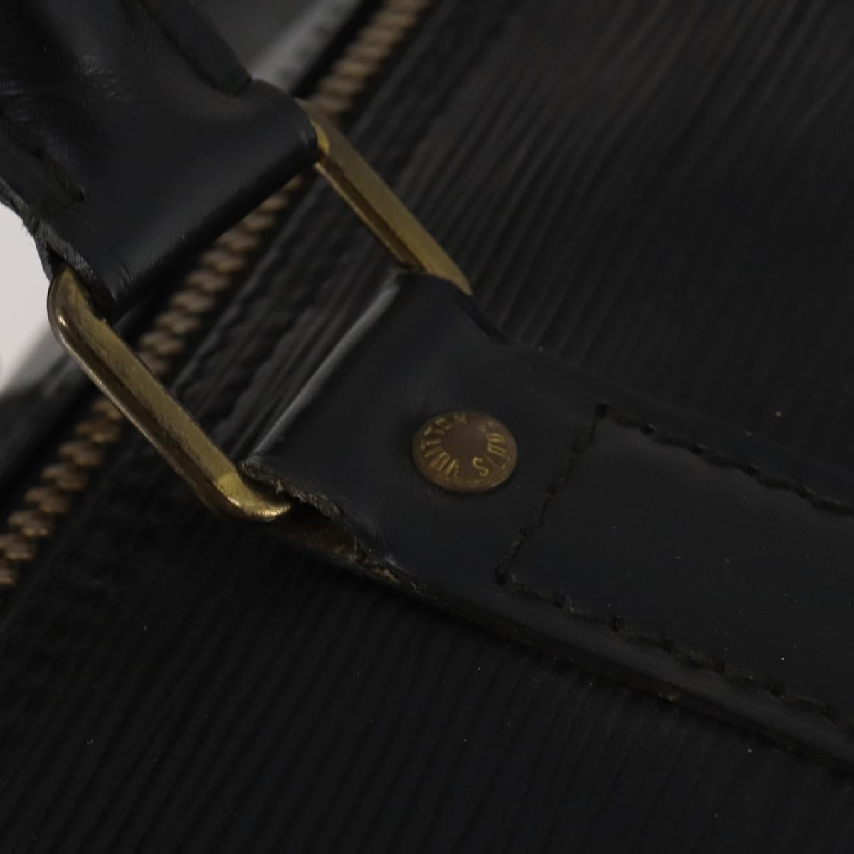 Louis Vuitton Keepall Epi Black Leather Travel Bag Bag (Pre-Owned)
