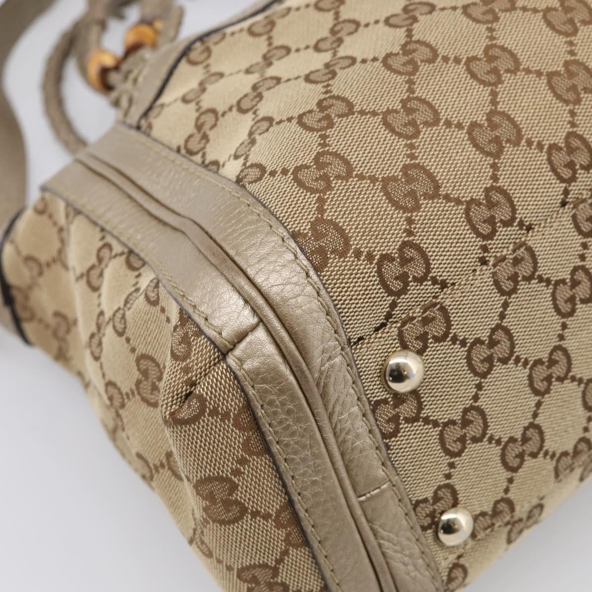 Gucci Bella Convertible Top Handle Gg Canvas Beige Canvas Handbag (Pre-Owned)