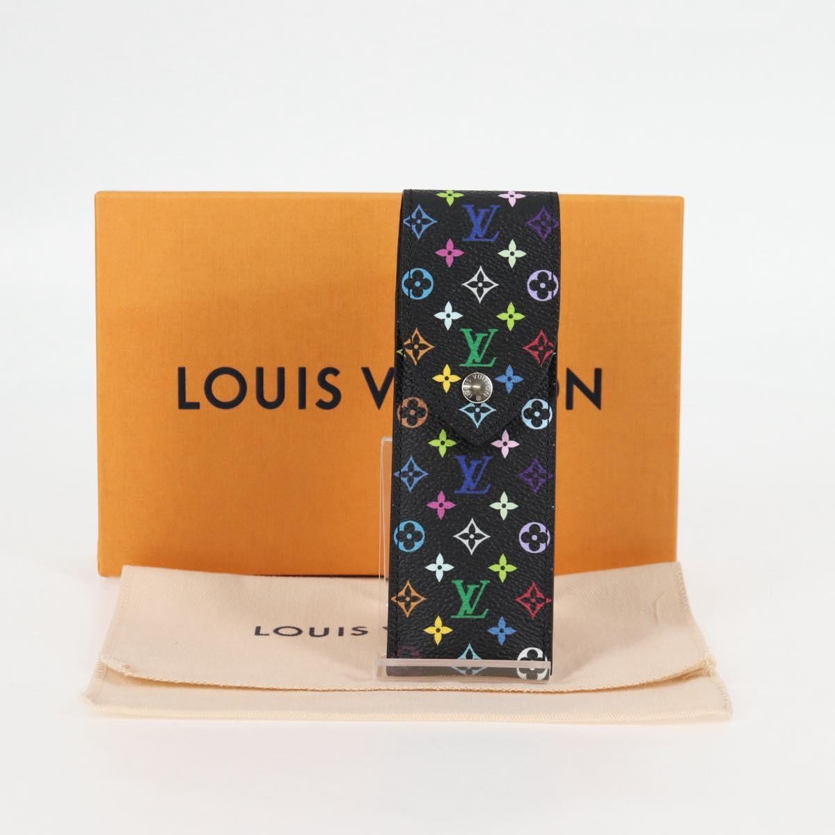 Louis Vuitton Etui À Stylo Canvas Black Canvas Clutche & Pouche Bag (Pre-Owned)