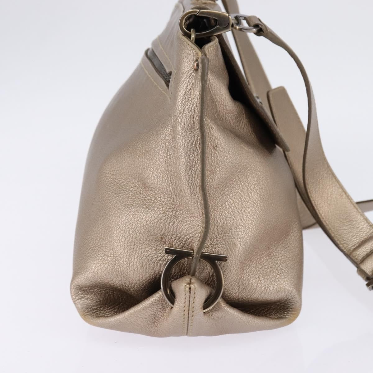 Salvatore Ferragamo Sofia Satchel Leather Beige Leather Bag (Pre-Owned)