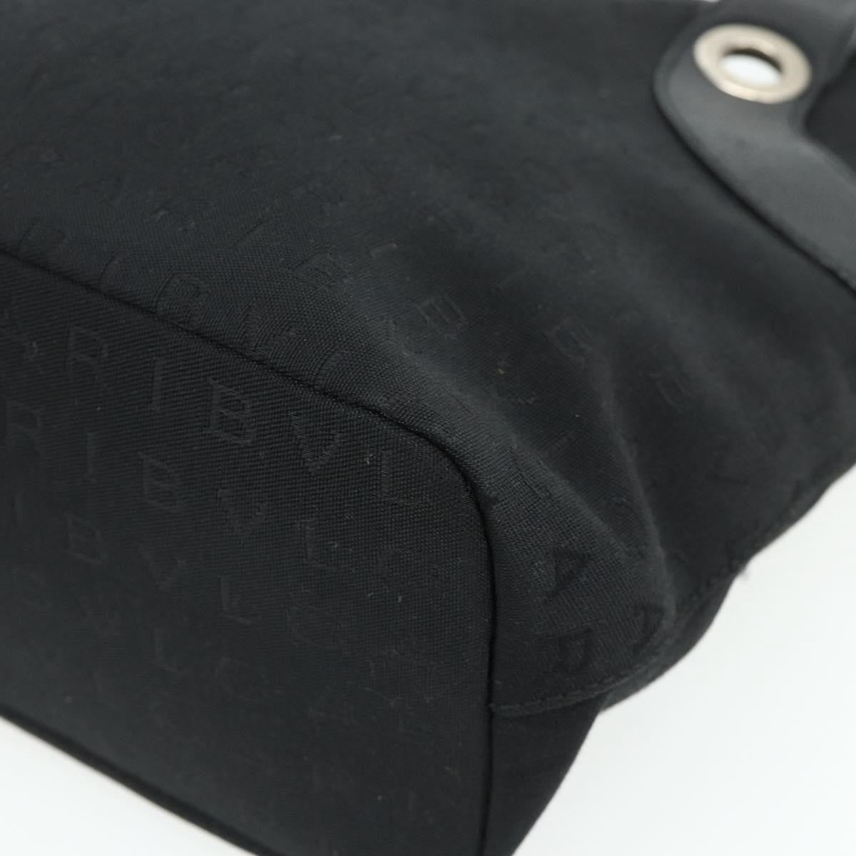 Bvlgari Logomania Canvas Black Canvas Shoulder Bag Bag (Pre-Owned)