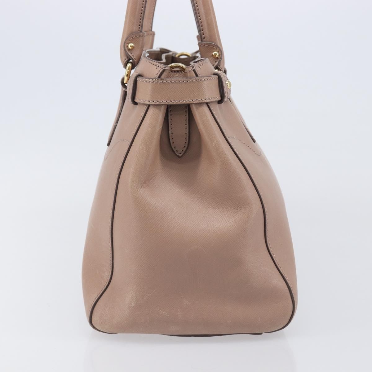 Salvatore Ferragamo Batik Leather Beige Leather Tote Bag Bag (Pre-Owned)