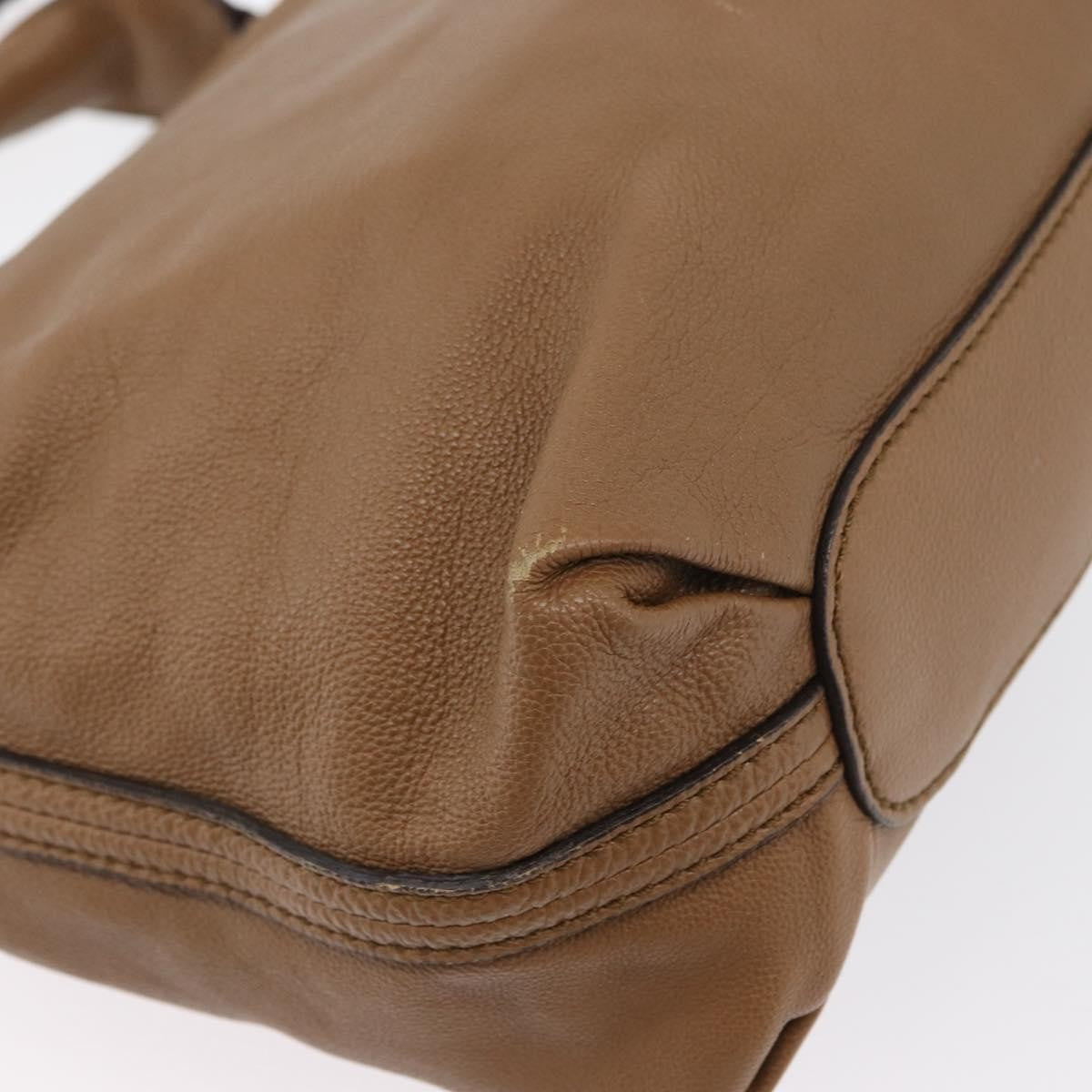 Chloe Elsie Convertible Satchel Leather Brown Leather Handbag (Pre-Owned)