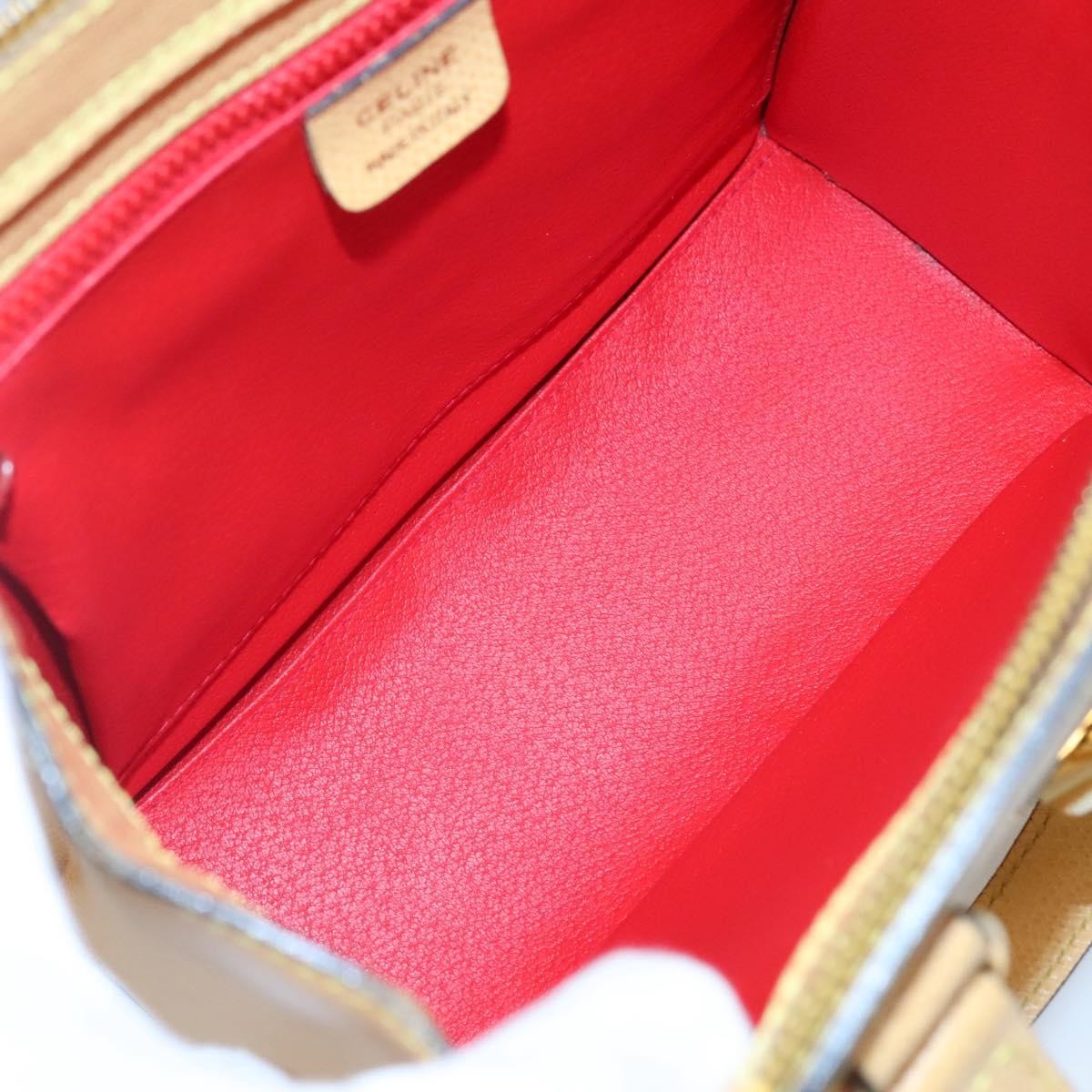 Celine Vintage Turnlock Leather Yellow Leather Handbag (Pre-Owned)