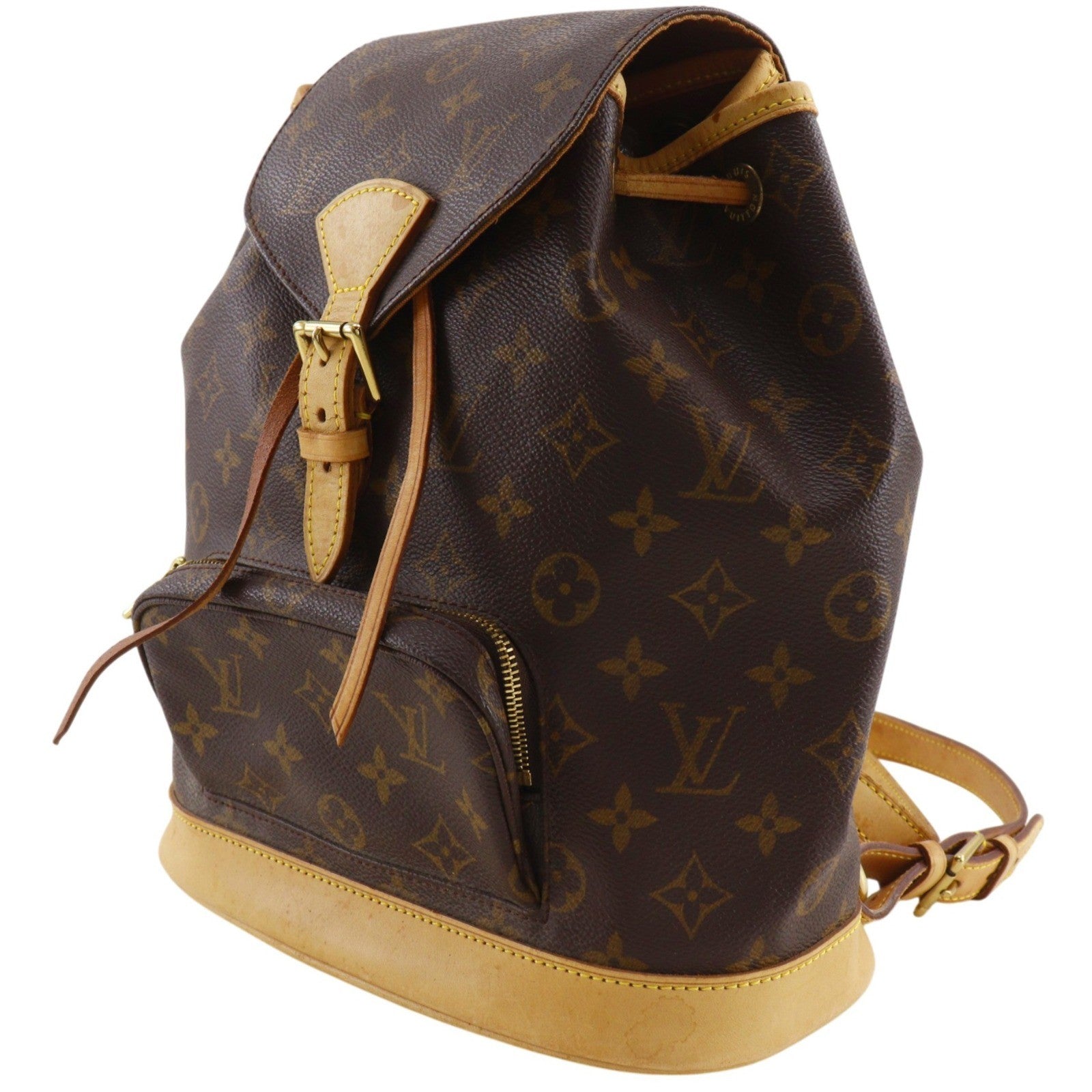 Louis Vuitton Montsouris Monogram Brown Canvas Backpack Bag (Pre-Owned)