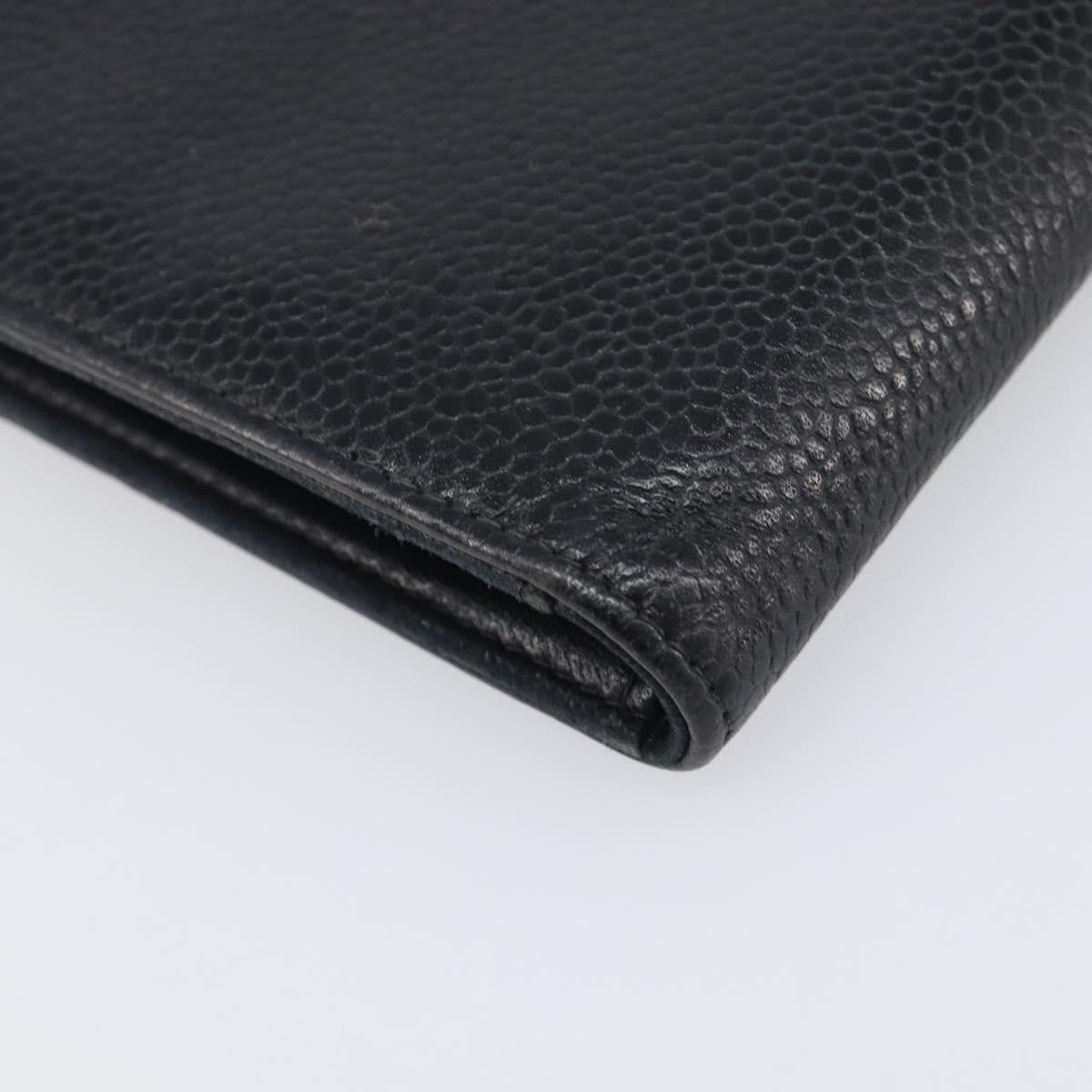 Chanel Timeless Cc French Leather Black Calfskin Wallets Accessory (Pre-Owned)