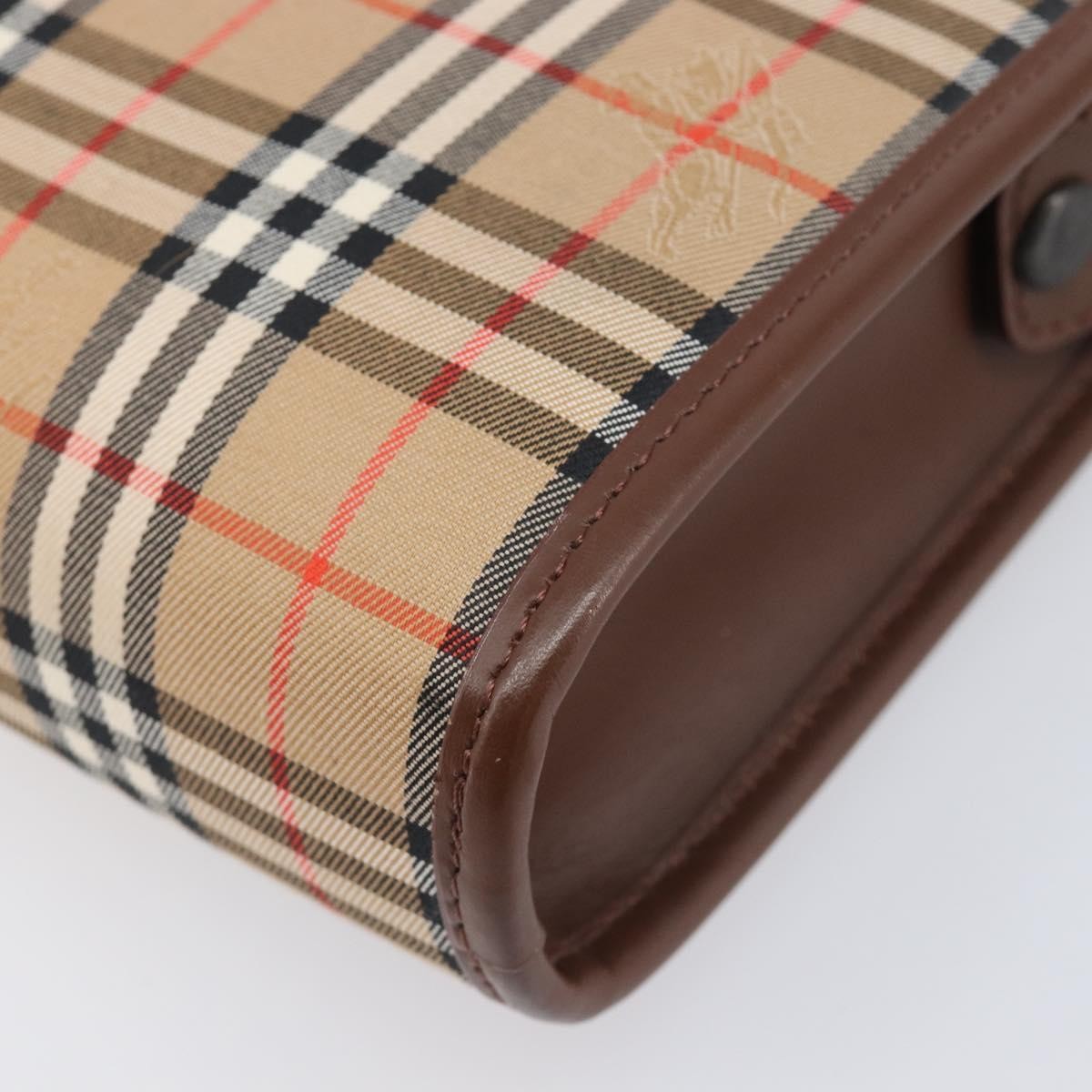 Burberry Nova Check Pochette Canvas Beige Canvas Clutche & Pouche Bag (Pre-Owned)
