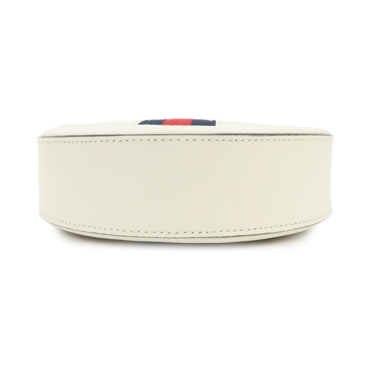 Gucci Ophidia Round Leather White Leather Shoulder Bag Bag (Pre-Owned)