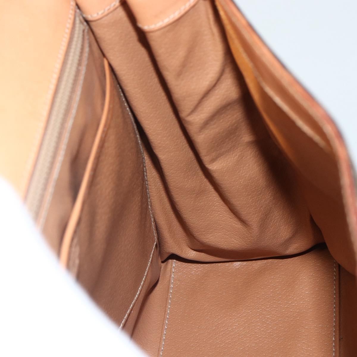 Celine Vintage Macadam Canvas And Leather Brown Canvas Handbag (Pre-Owned)