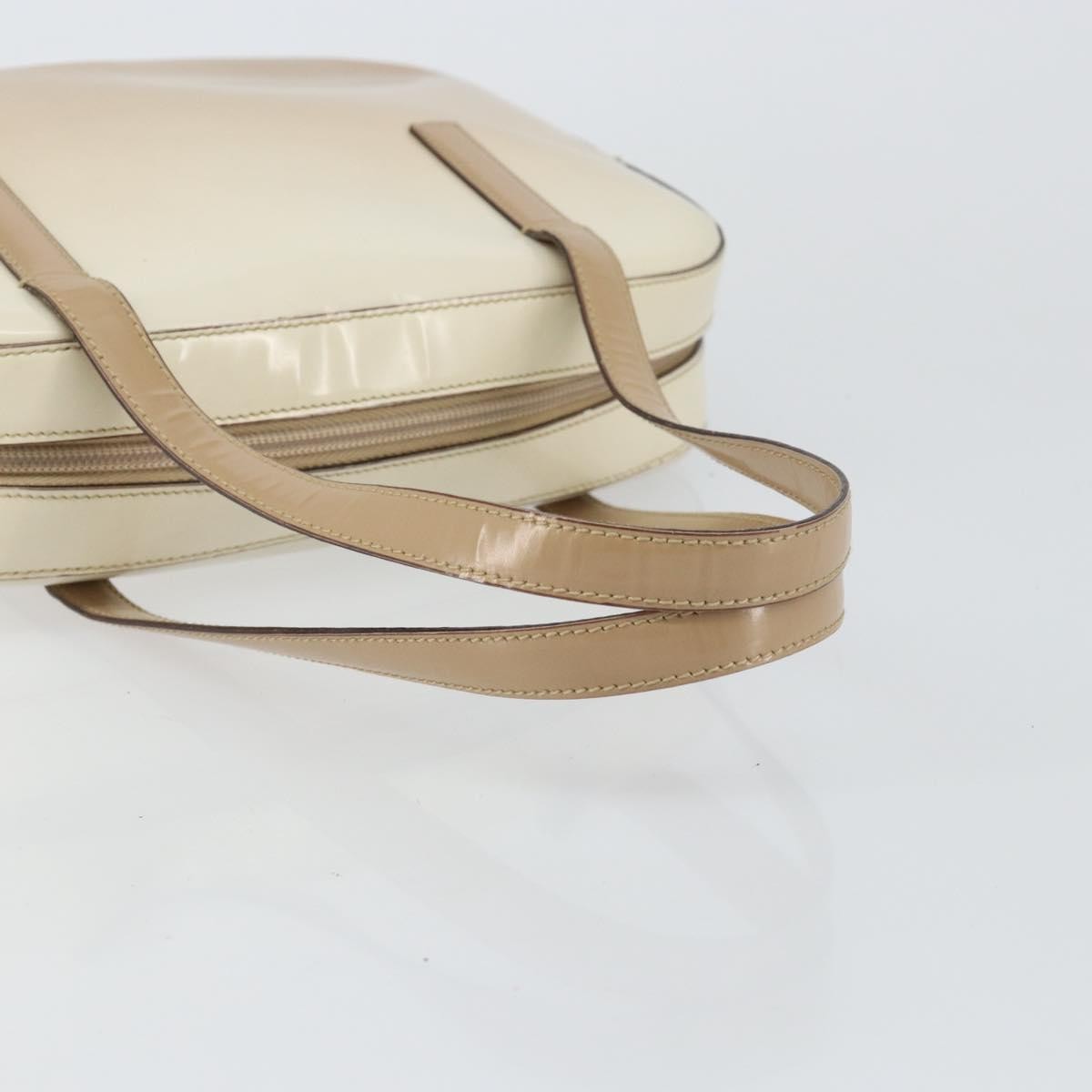 Prada Re-Edition 1995 Patent Leather Beige Patent_Leather Handbag (Pre-Owned)