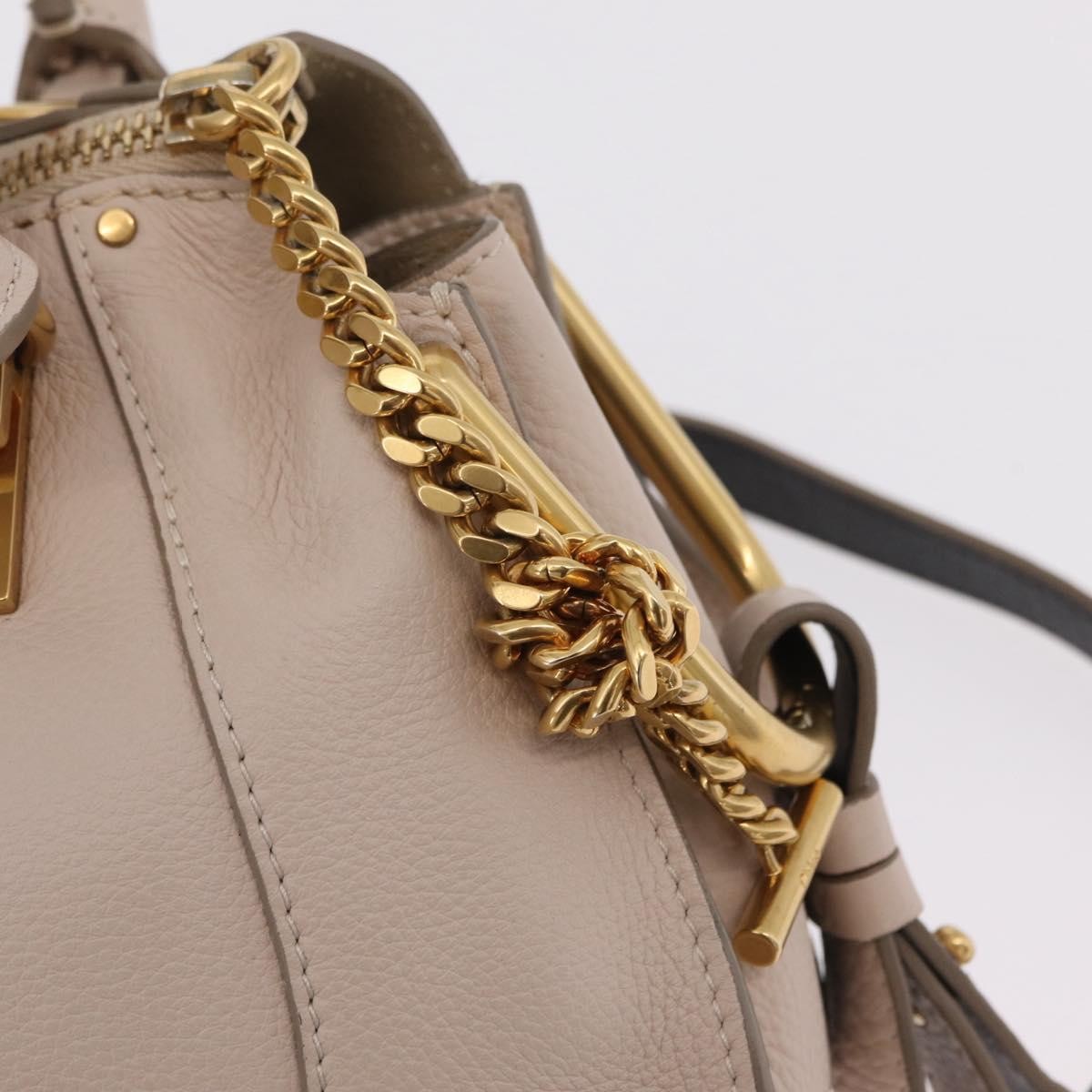 Chloe Hailey Leather Beige Leather Handbag (Pre-Owned)