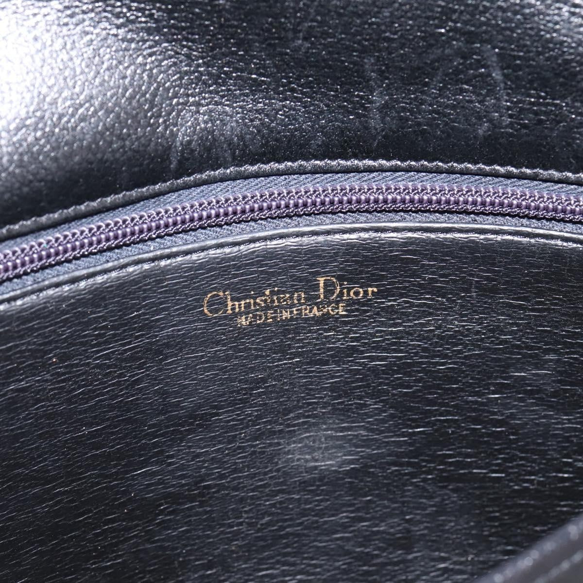 Christian Dior Shoulder Leather Black Leather Shoulder Bag Bag (Pre-Owned)