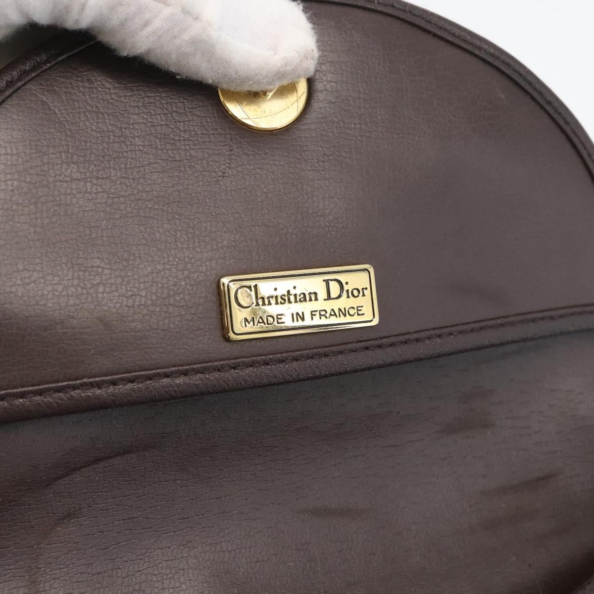 Christian Dior Vintage Cd Logo Leather Brown Leather Shoulder Bag Bag (Pre-Owned)