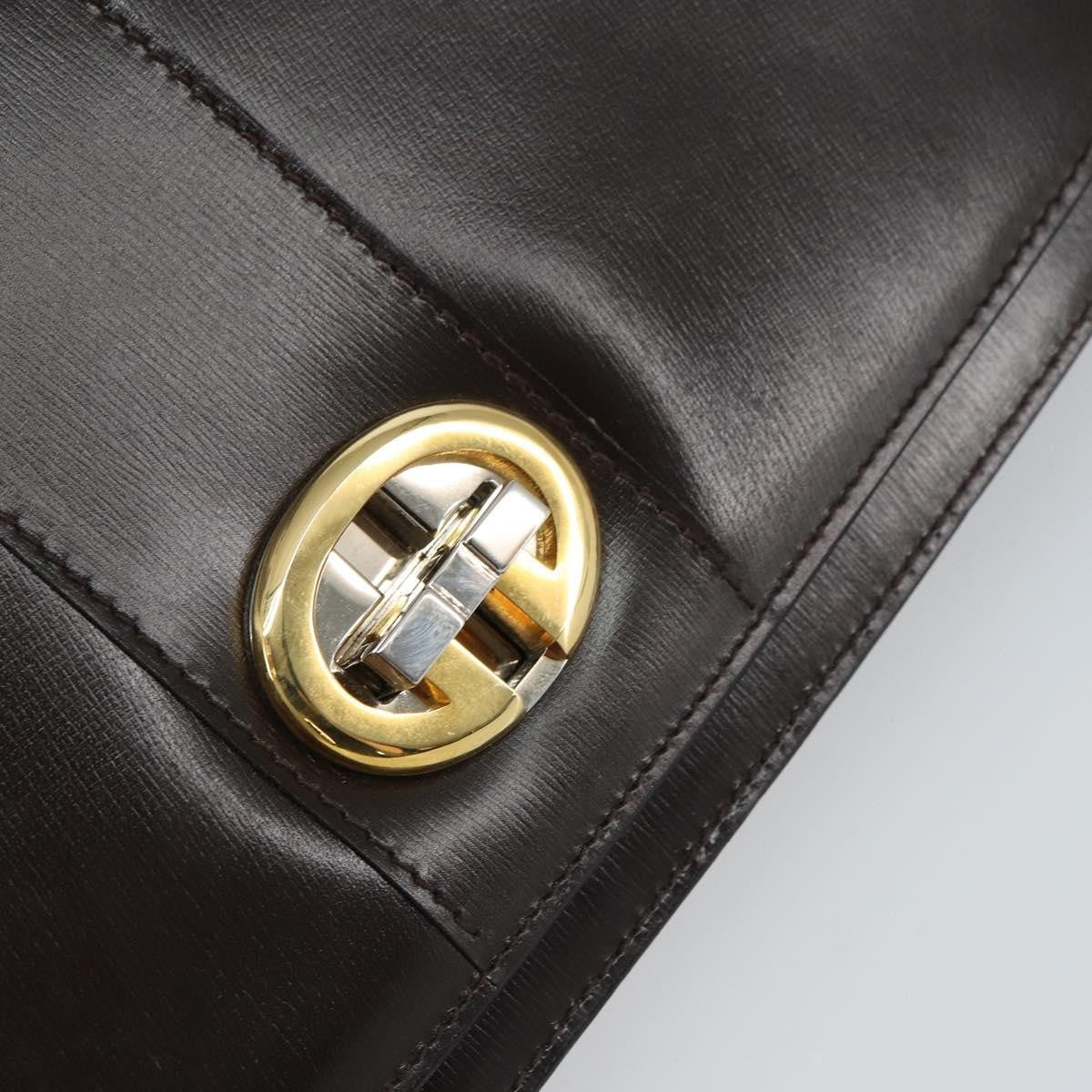 Gucci Vintage Leather Brown Leather Shoulder Bag Bag (Pre-Owned)