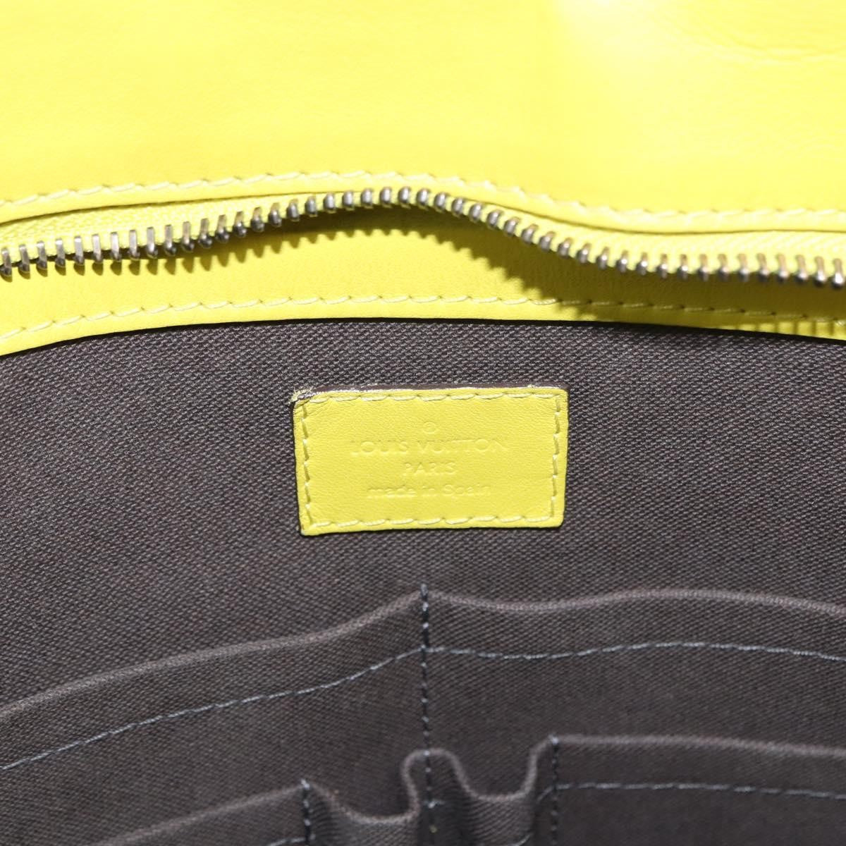 Louis Vuitton Tadao Damier Infini Leather Yellow Leather Handbag (Pre-Owned)