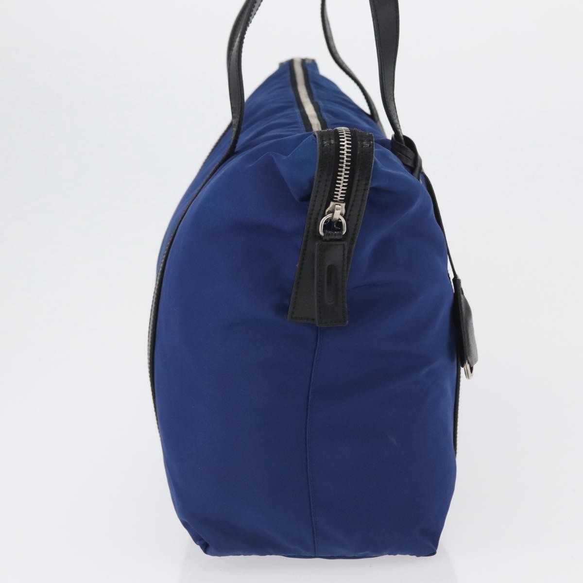 Prada Vintage Tote Tessuto Blue Nylon Tote Bag Bag (Pre-Owned)