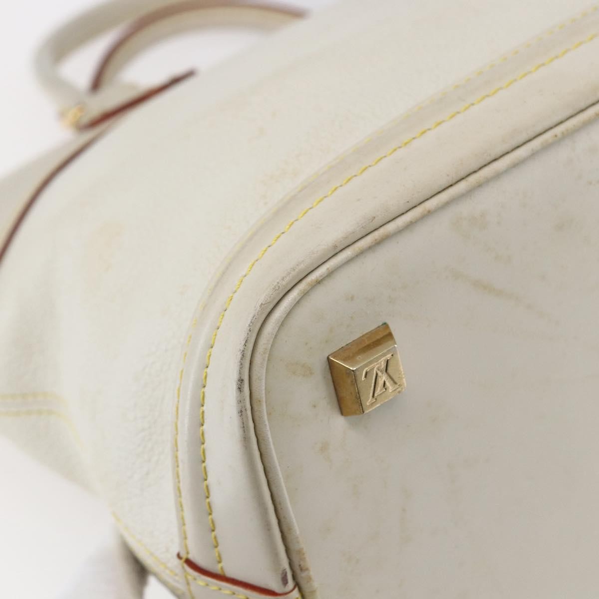 Louis Vuitton Suhali Lockit Leather White Leather Tote Bag Bag (Pre-Owned)