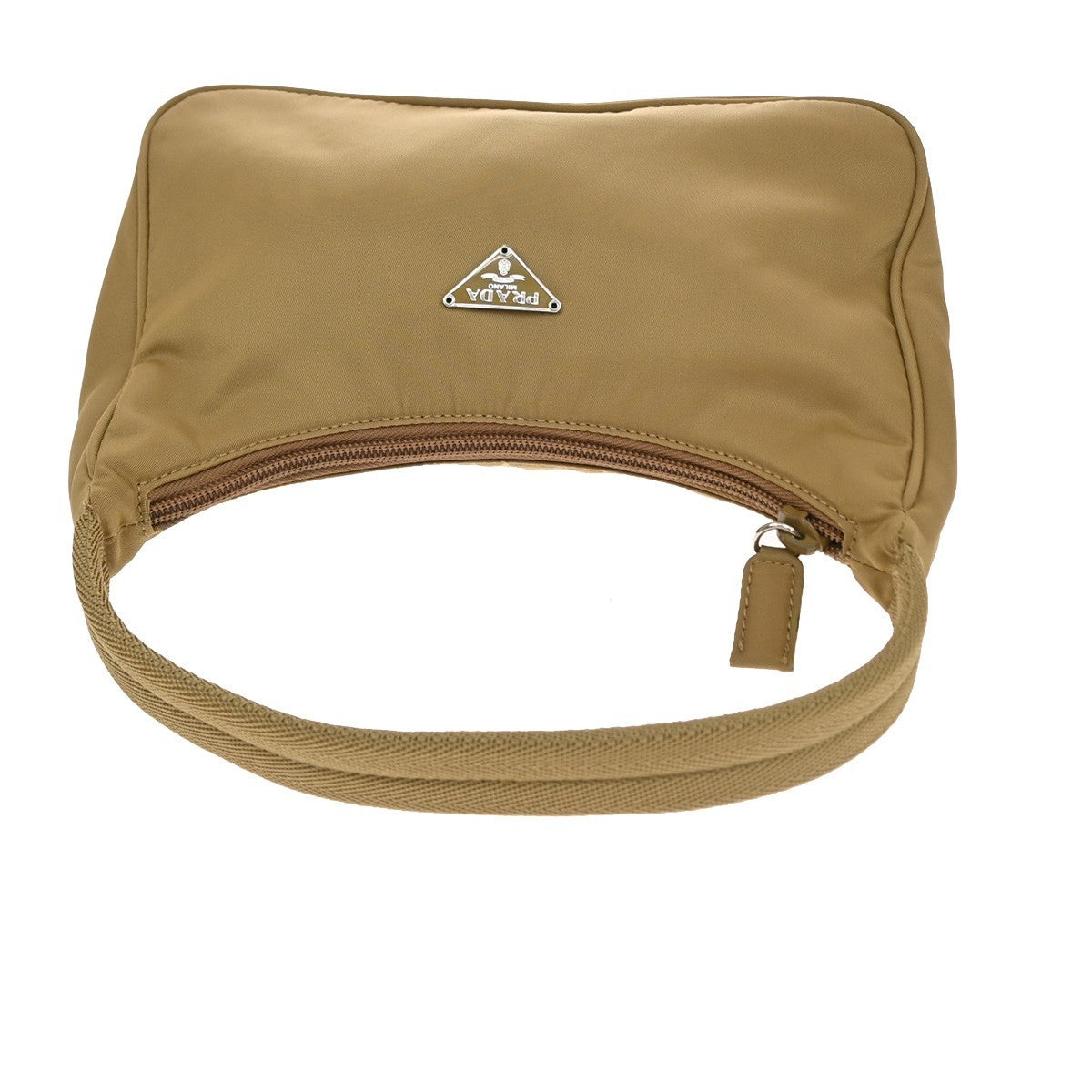 Prada Hobo Tessuto Beige Nylon Shoulder Bag Bag (Pre-Owned)