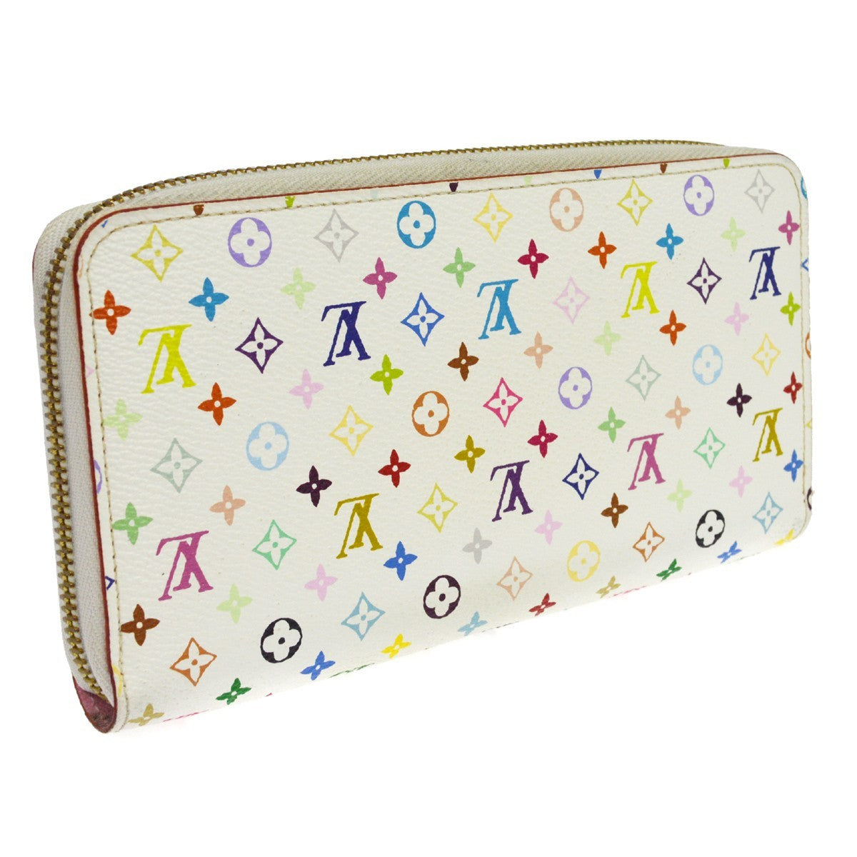 Louis Vuitton Zippy Monogram Multicolor White Canvas Wallets Accessory (Pre-Owned)