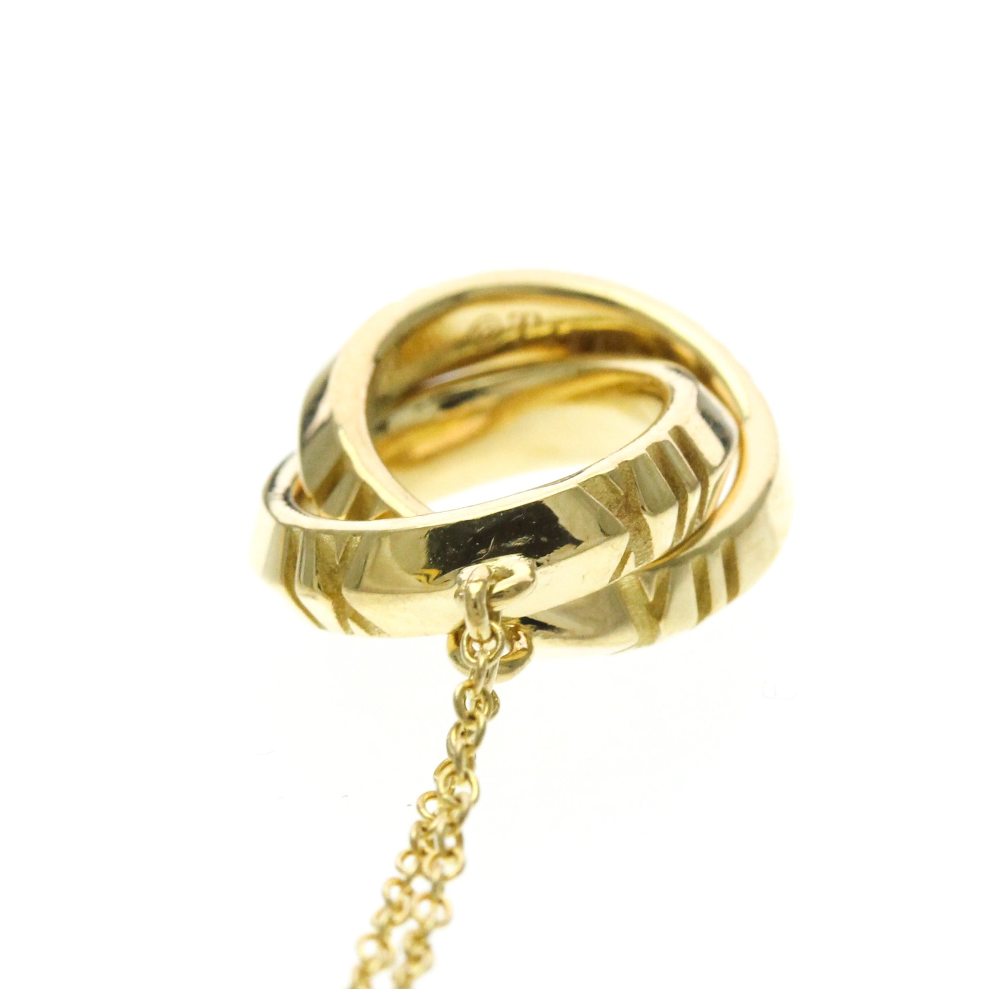 Tiffany & Co. Atlas X Closed Interlocking Pendant 18K Yellow Gold Gold Yellow_Gold Necklace Jewelry (Pre-Owned)
