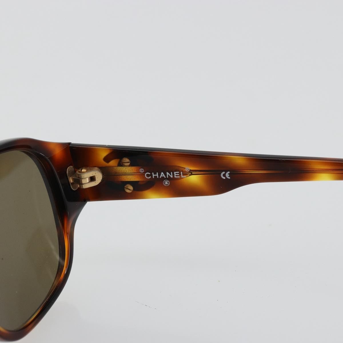 Chanel Logo Cc Plastic Brown Plastic Sunglasse Accessory (Pre-Owned)