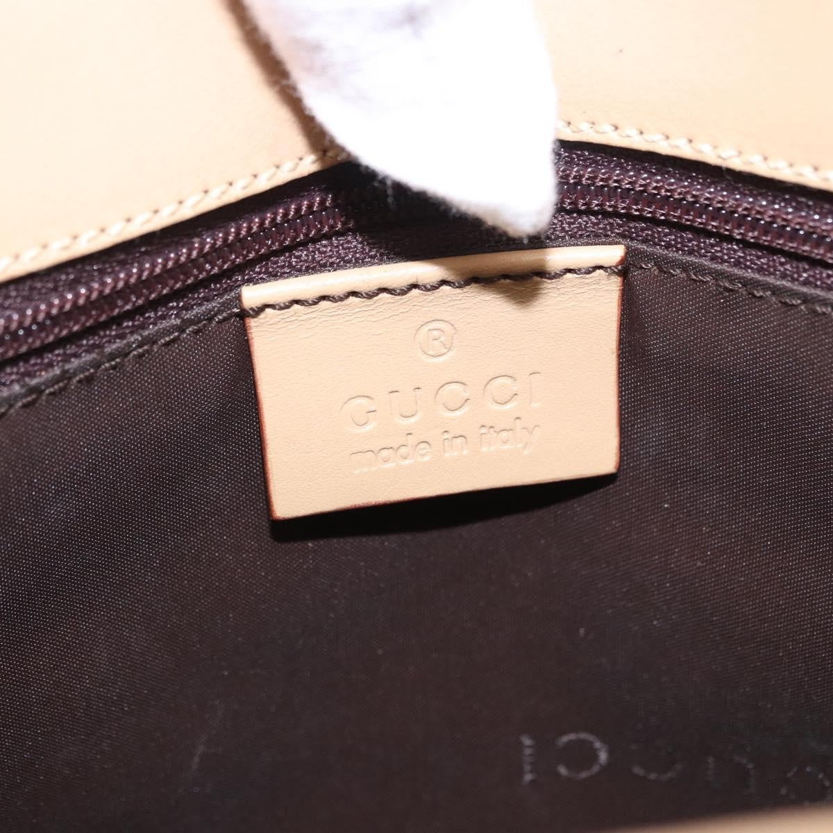 Gucci Jackie Leather Beige Leather Handbag (Pre-Owned)