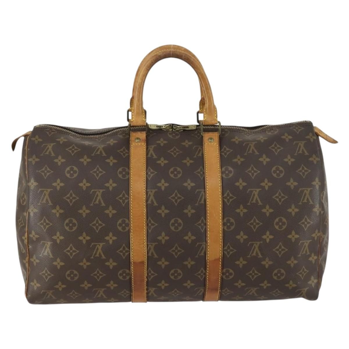 Louis Vuitton Keepall Monogram Canvas Brown Canvas Travel Bag Bag (Pre-Owned)