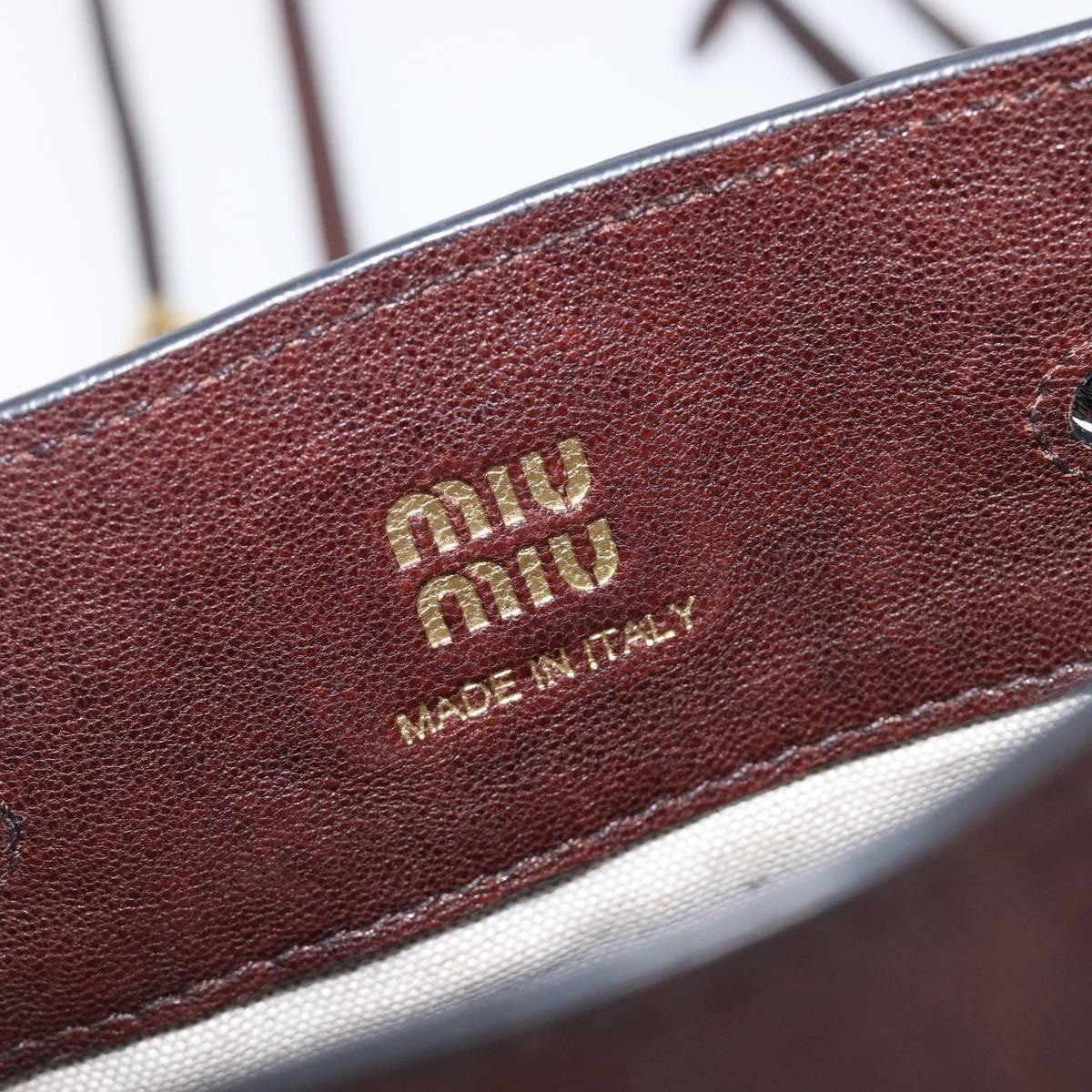Miu Miu Aviator Bucket Leather Brown Leather Handbag (Pre-Owned)