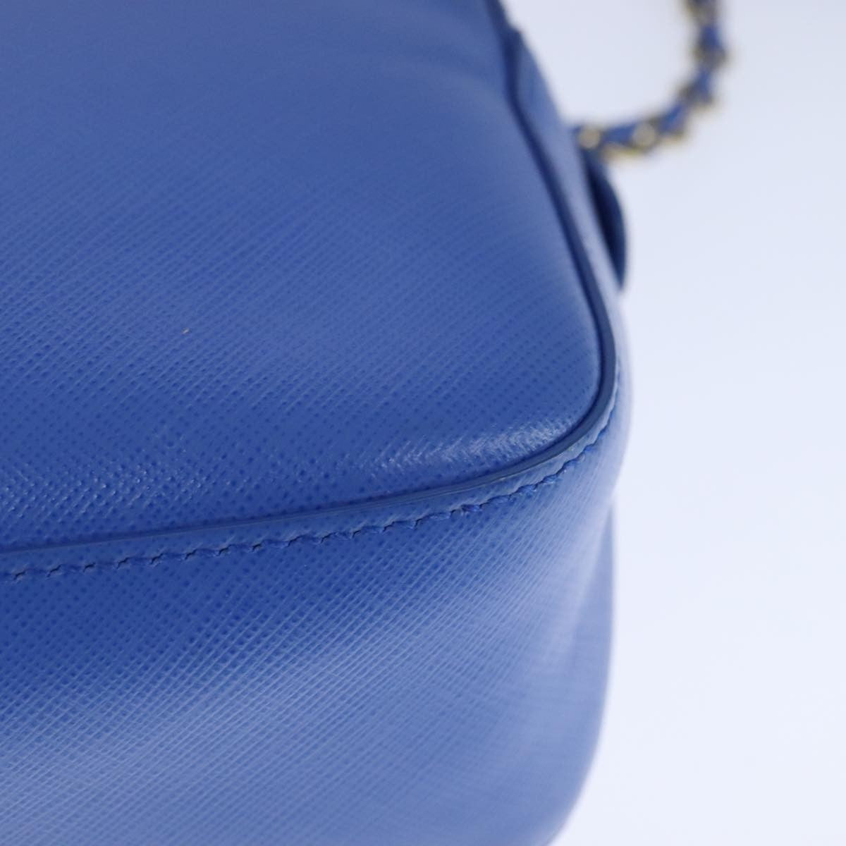 Salvatore Ferragamo Vala Leather Blue Leather Shoulder Bag Bag (Pre-Owned)
