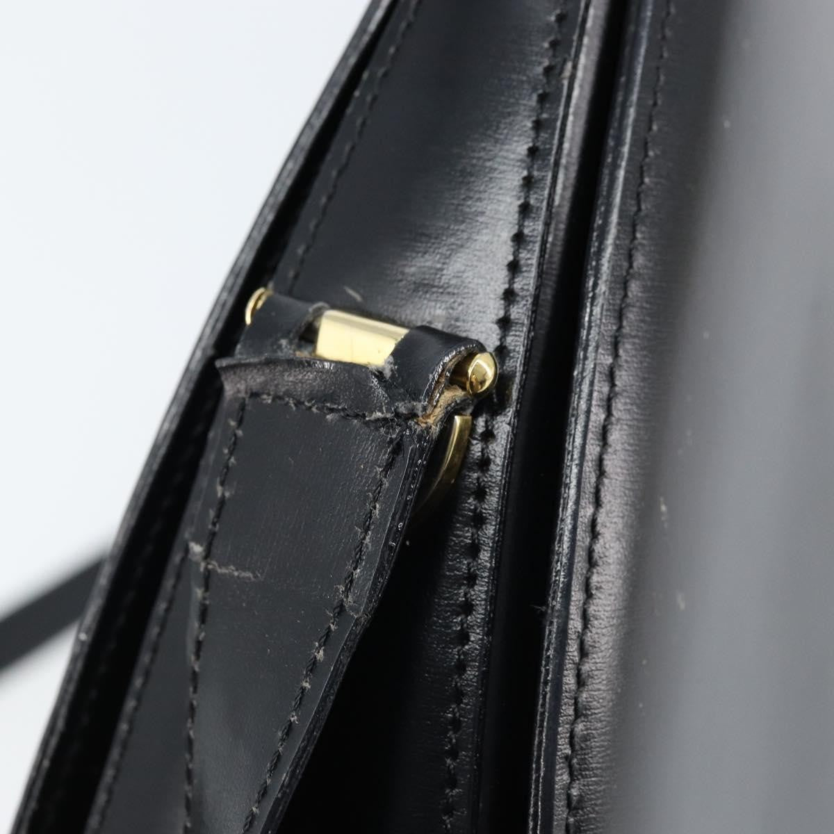 Celine Vintage Leather Black Leather Shoulder Bag Bag (Pre-Owned)